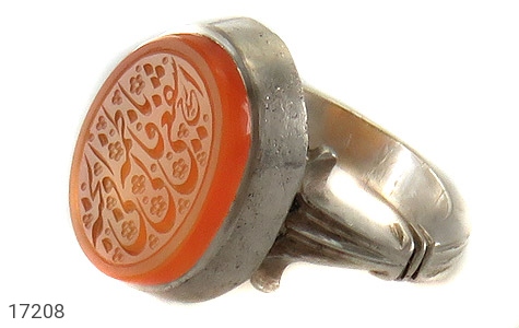 انگشتر نقره عقیق یمنی یا فاطمه مردانه [یا فاطمة اشفعی‌ لی فی‌ الْجنة] - 17208